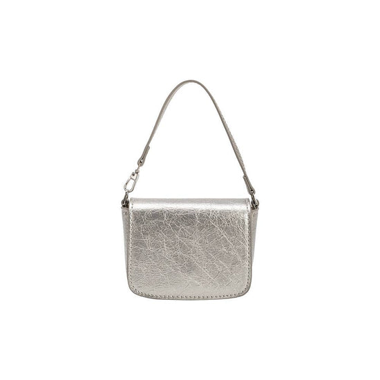 Sonnet Silver Mini Vegan Crossbody Bag