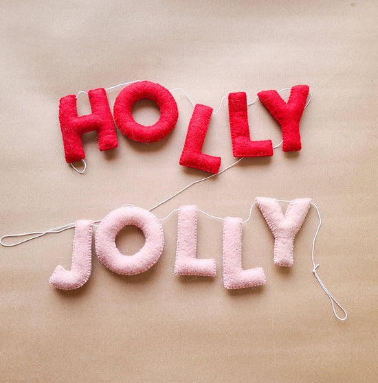 Holly Jolly Letter Garland