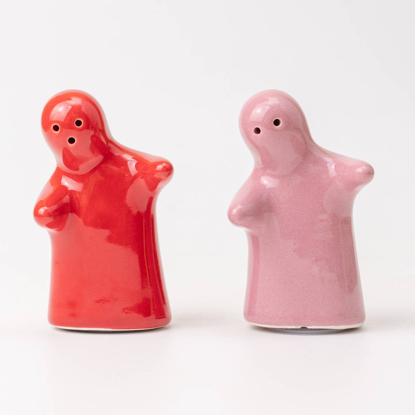 Pink and Red Ceramic Salt & Pepper Shakers