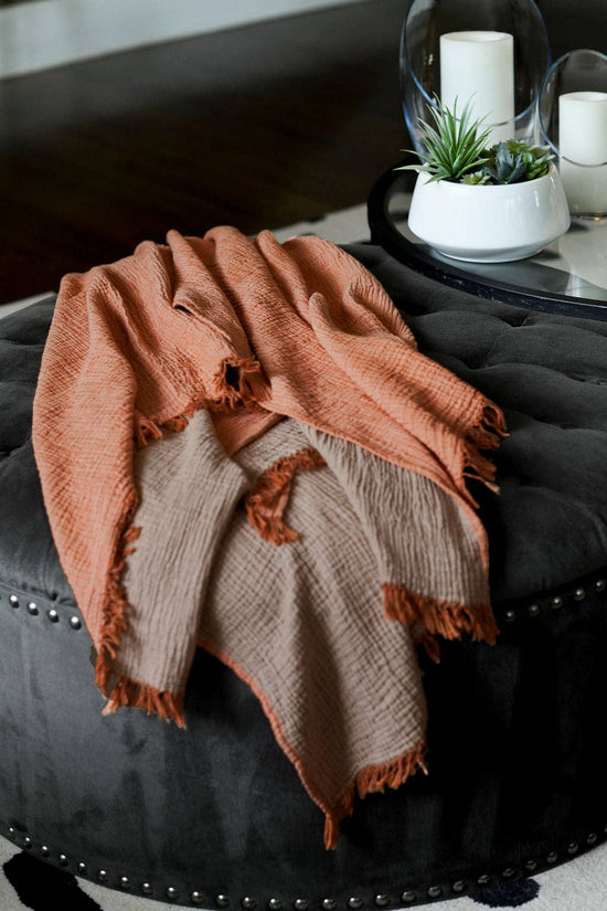 RIVIERA THROW | APRICOT - GINGER SNAP