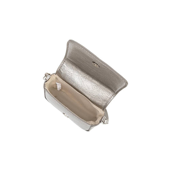 Sonnet Silver Mini Vegan Crossbody Bag