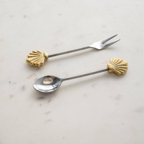 Golden Seashell Mini Fork