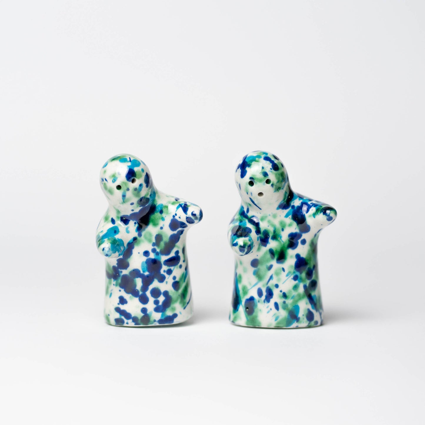 Ceramic Salt & pepper shaker(Blue Speckled)