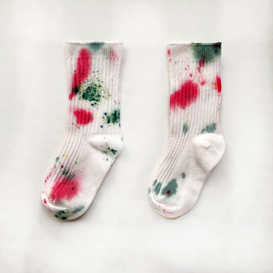 Jolly Tie-Dye Holiday Dressy Socks (Kids): Small (sizes 4-7.5)