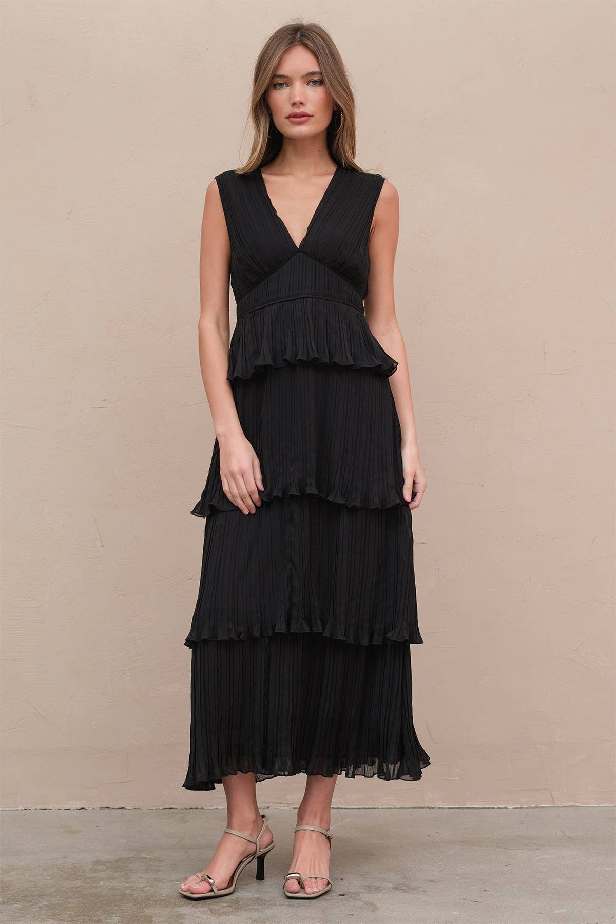 Zuzu Black Tiered Dress