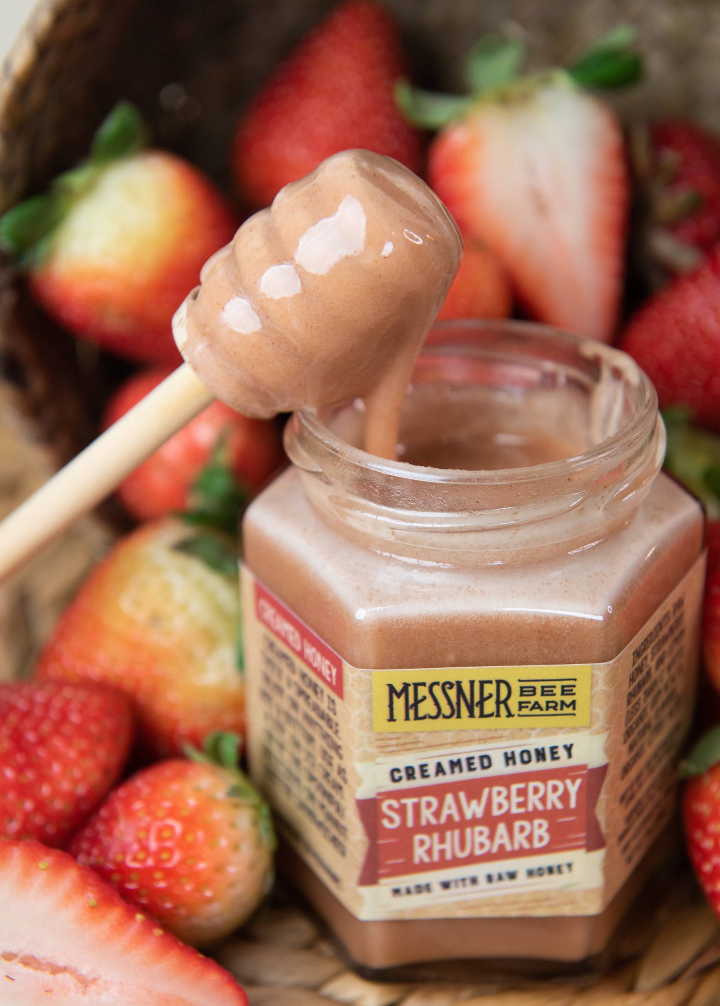 Strawberry Rhubarb Creamed Honey / 9oz. / Kansas City