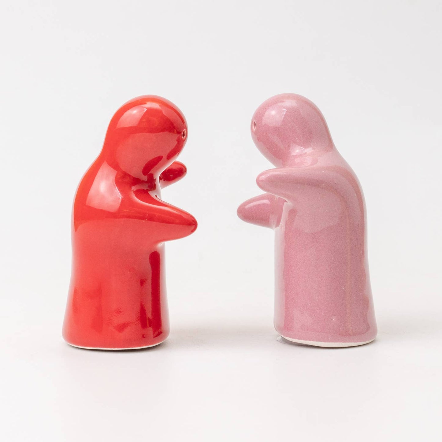 Pink and Red Ceramic Salt & Pepper Shakers