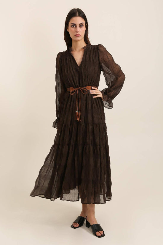 Simone Ruched Long Dress