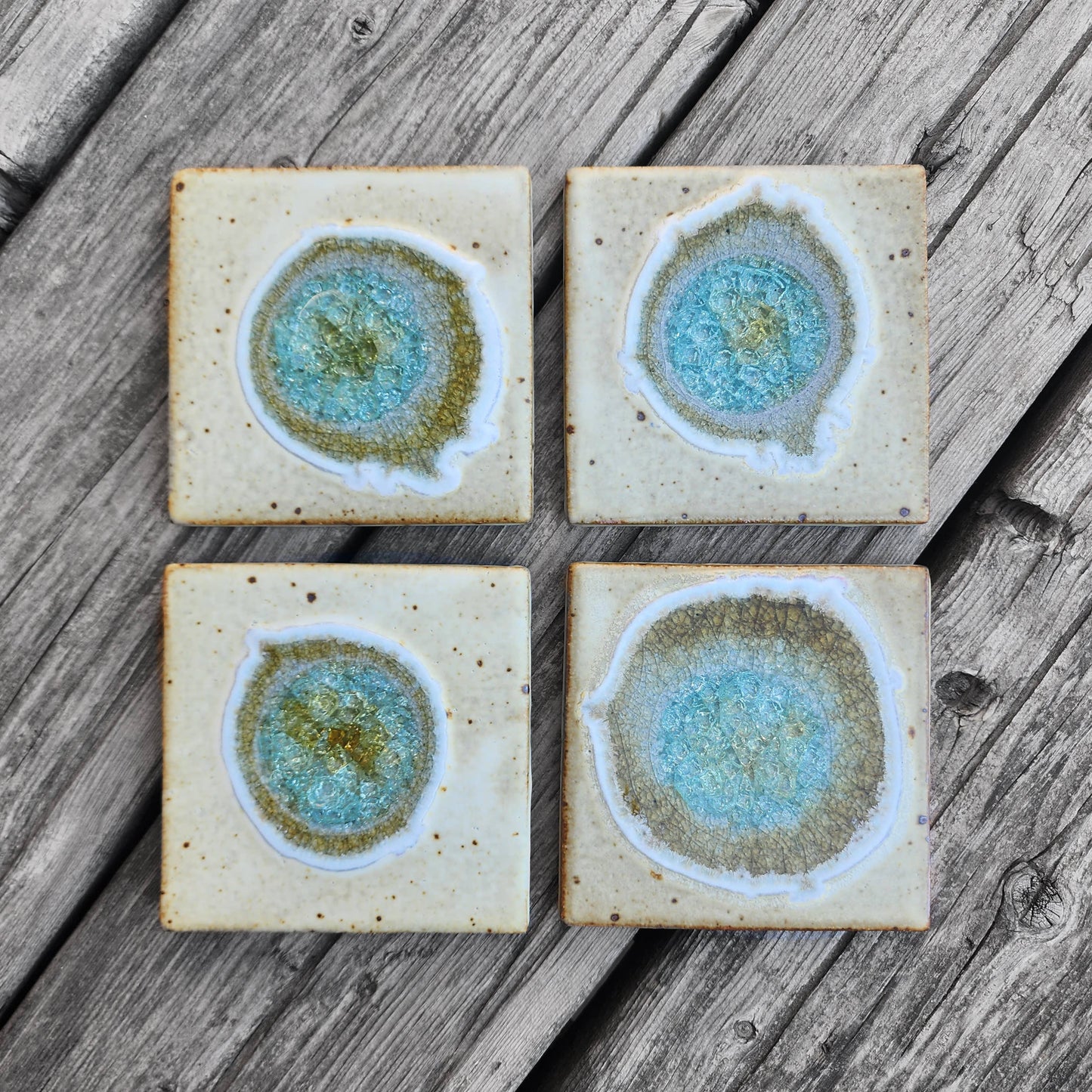 Square Coaster - Speckled White - Individual Coaster