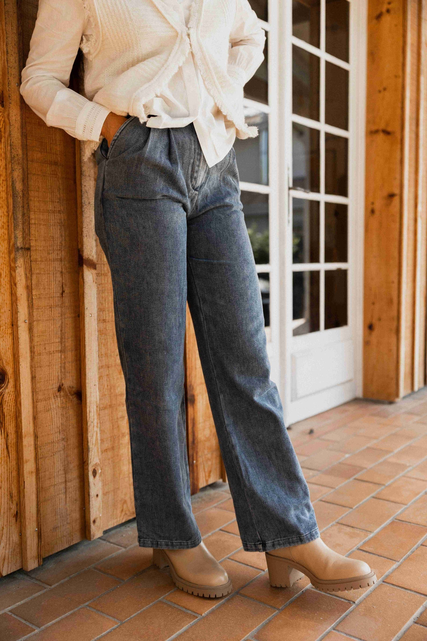 Jean Arthur Pants (Washed Black)