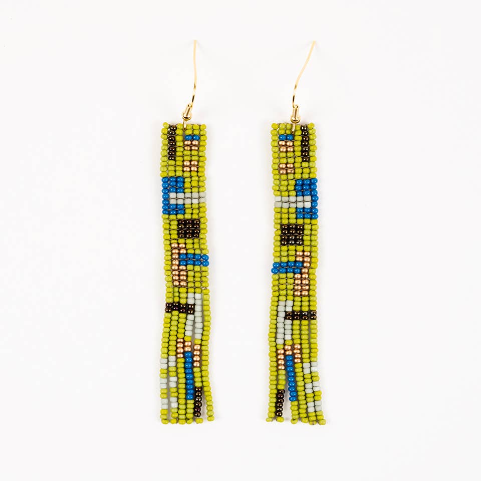 Cuadra Fringe Earrings: Honey Dew