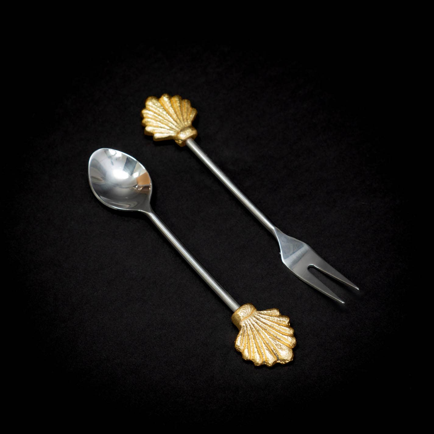 Golden Seashell Mini Fork