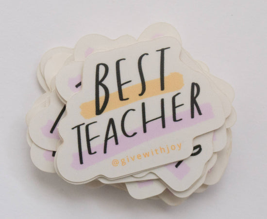 Best Teacher Vinyl Sticker