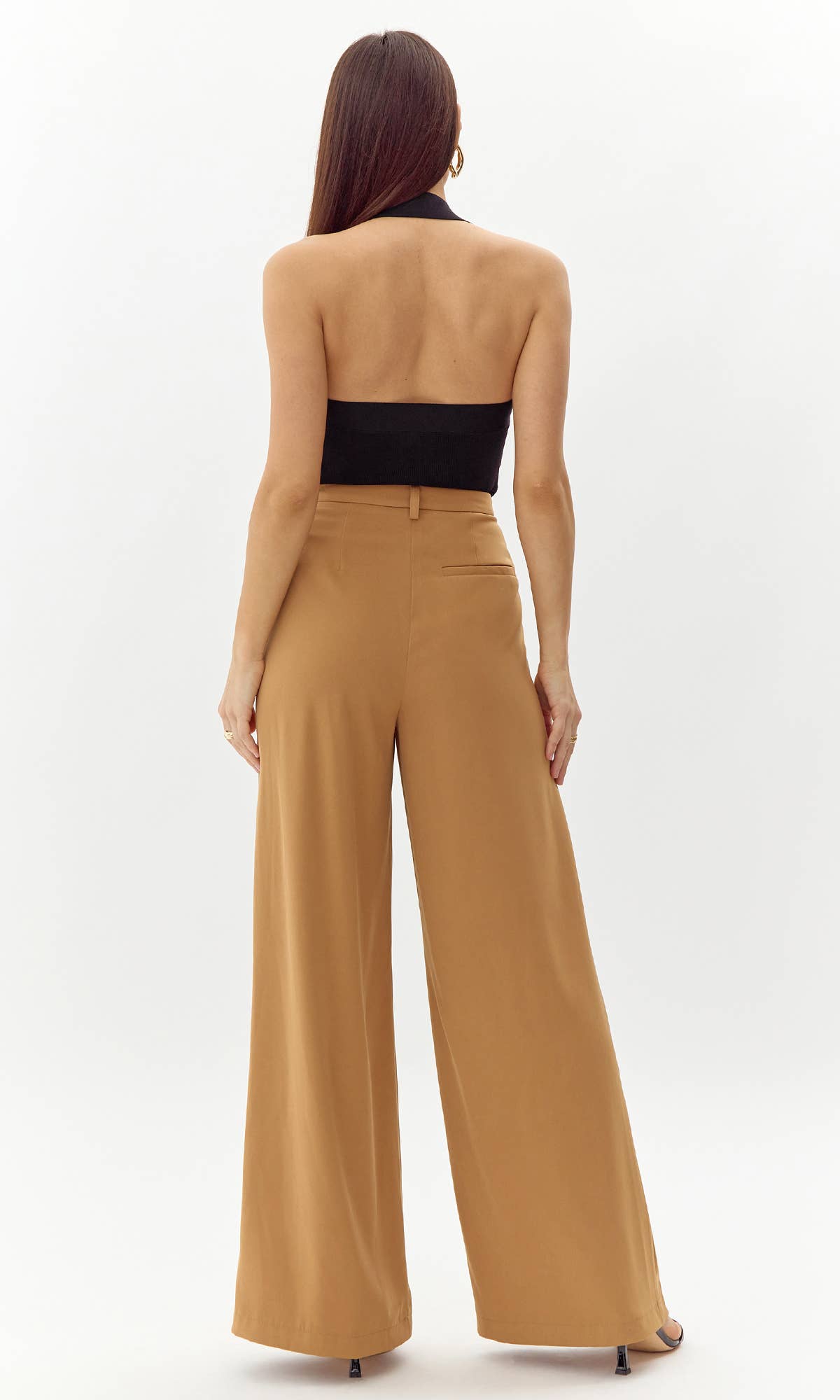 Stanley Wide Leg Trousers - Camel