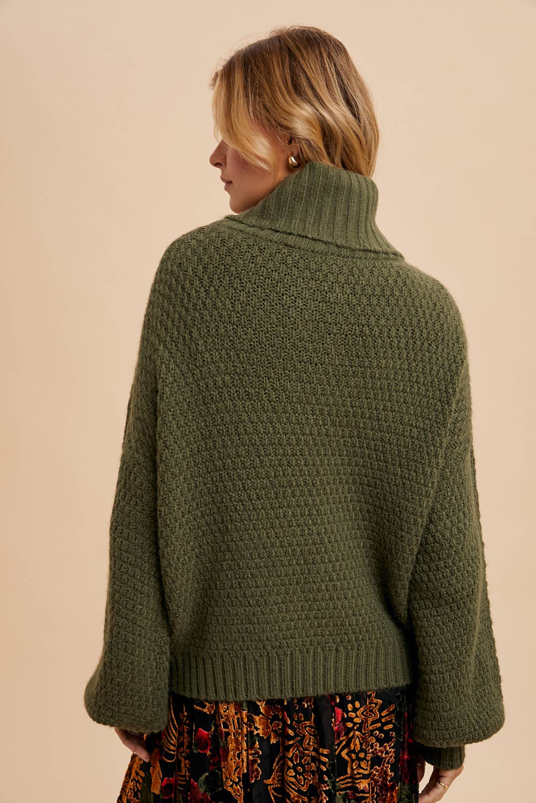 Textured Knit Turtleneck