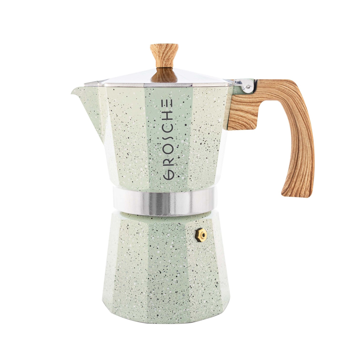 MILANO STONE Stovetop Espresso Maker  - Mint Green: 6 cup