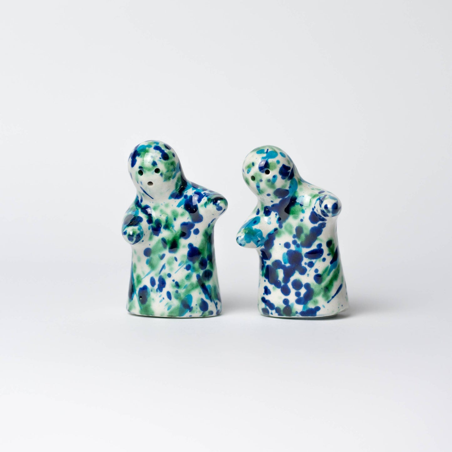 Ceramic Salt & pepper shaker(Blue Speckled)