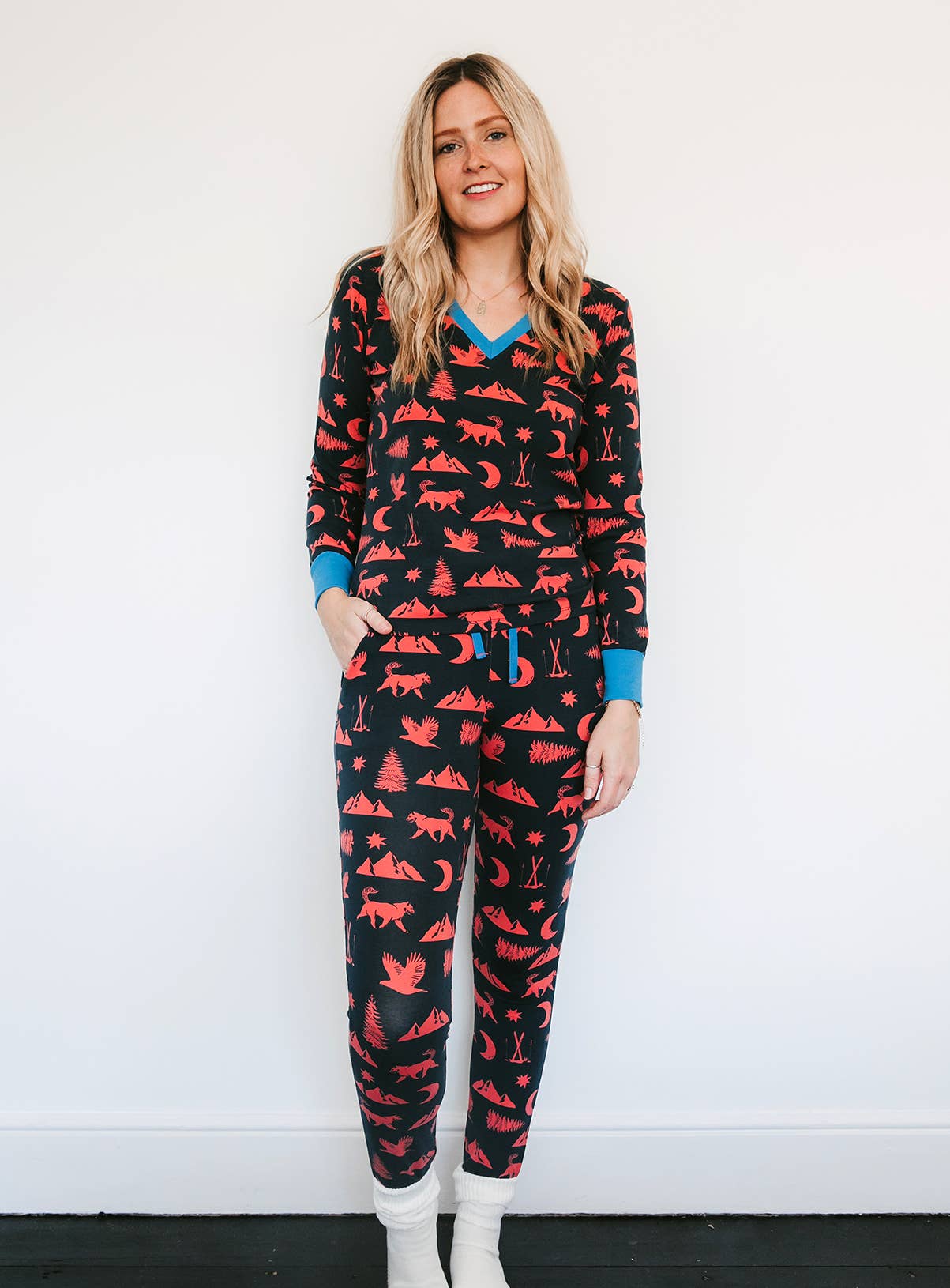 Alpine Winter Organic Jersey PJ Set: L