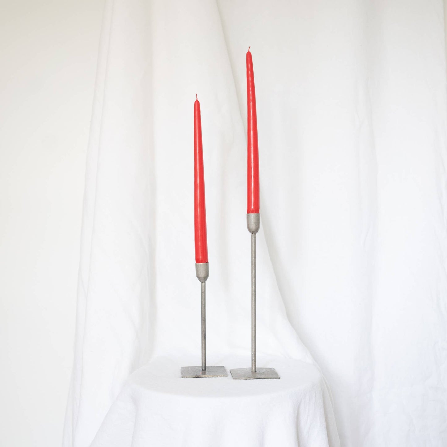 Taper Candles - Pair Christmas Red