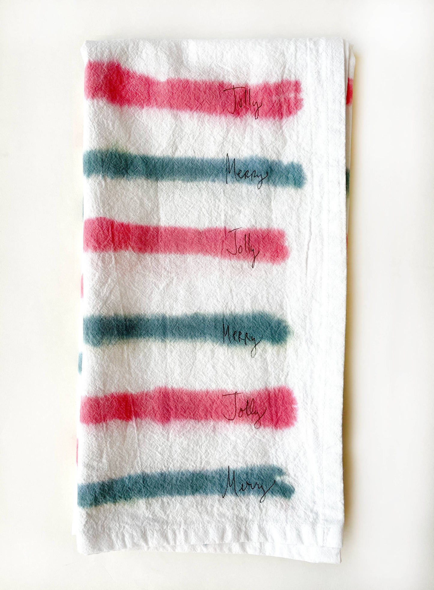 Holiday Hand-painted Tea Towel