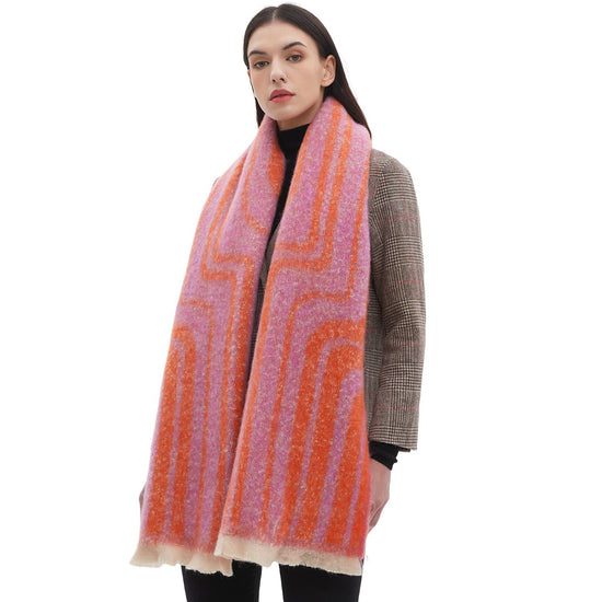 Abstract Fleece Scarf