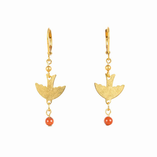 Bird & Stone Fruit Earrings: Turquoise