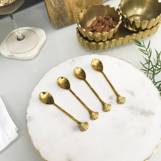 Golden Seashell Mini Spoon