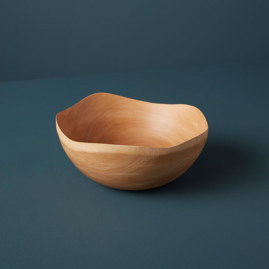 Kiln Mango Wood Petal Bowl, Medium