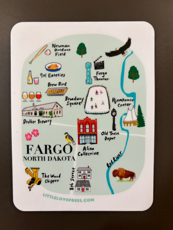 Fargo City Map Magnet