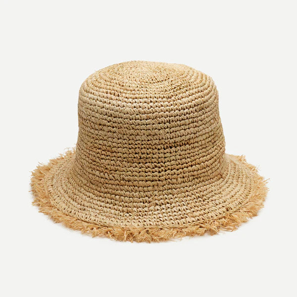 Sabina Straw Bucket Hat (Natural)