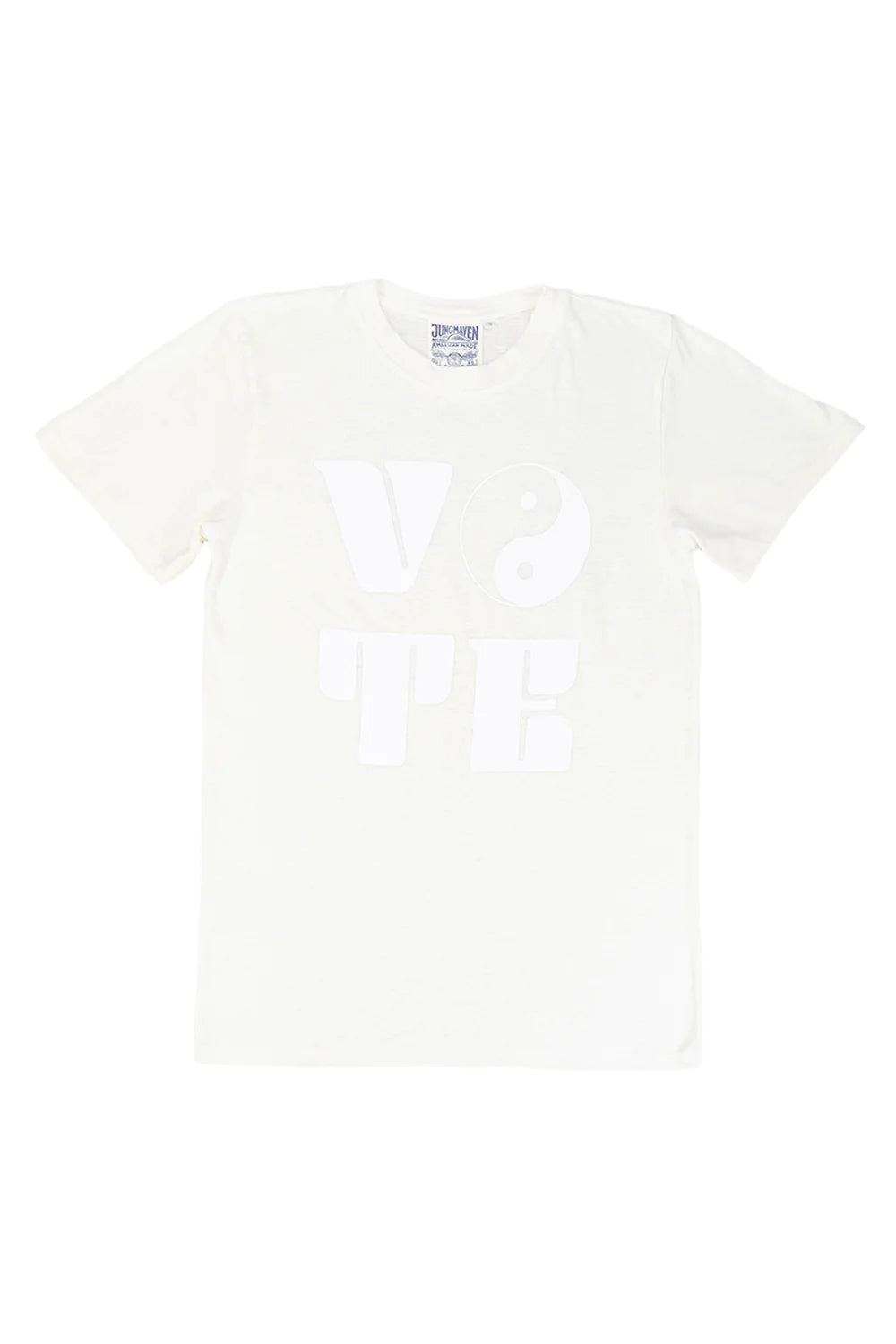 Vote Balance Jung Tee (White on Cream)