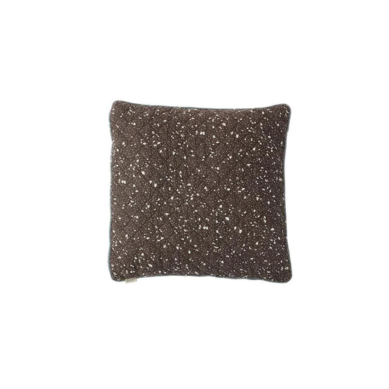 Quilted Aya Cushion (Brown / Off White)