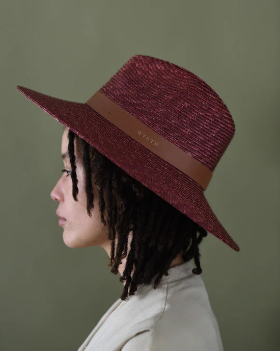 Kamryn Panama Hat (Wine)