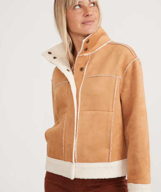 Asheville Sherpa Jacket - Camel/ Sherpa