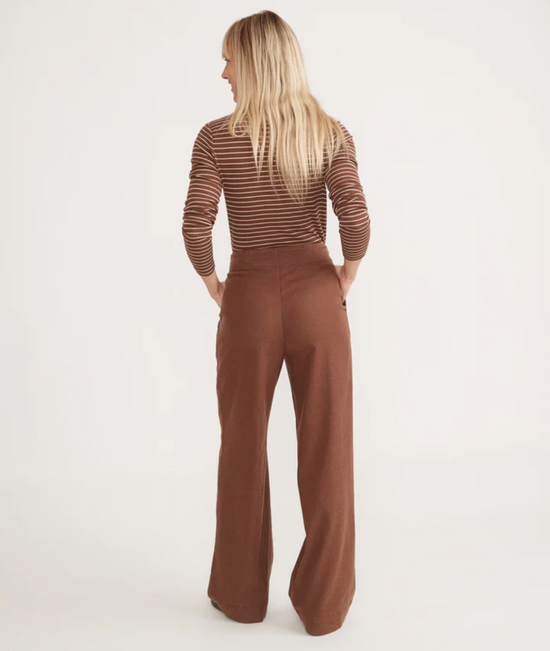 Flora High Waisted Trouser - Pinecone