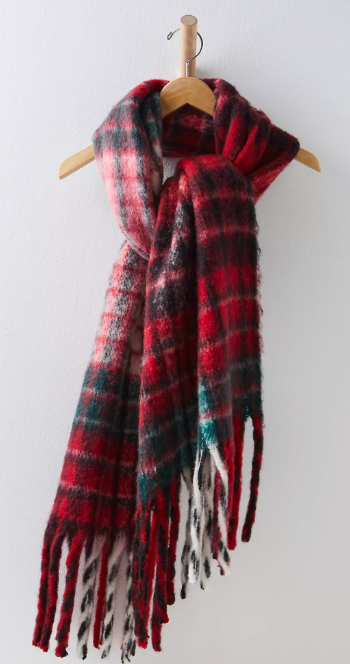 Falling For You Brushed Plaid Scarf