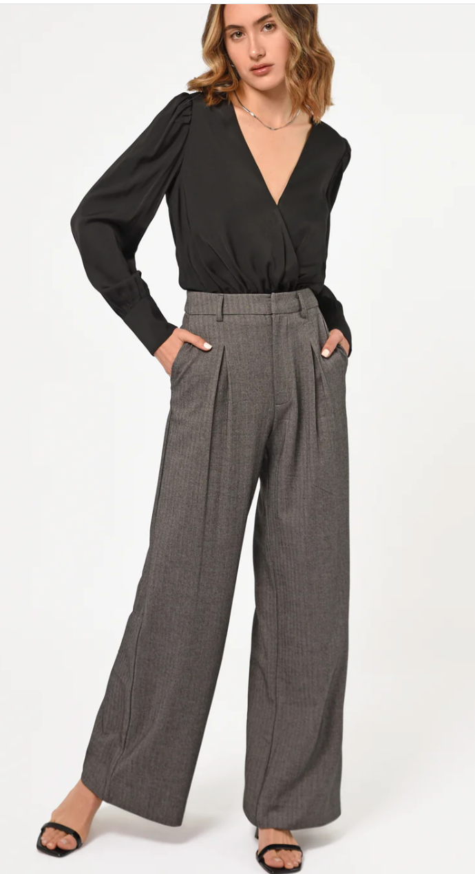 Stanley Wide Leg Trousers (Charcoal)