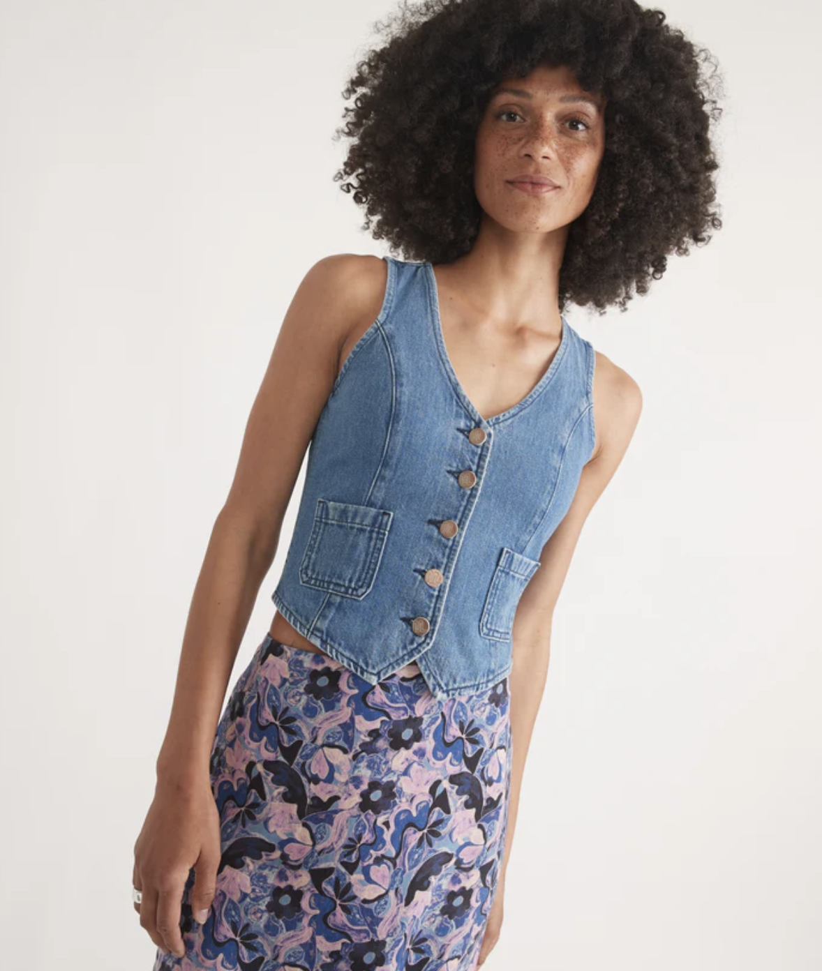 Daisy Denim Vest