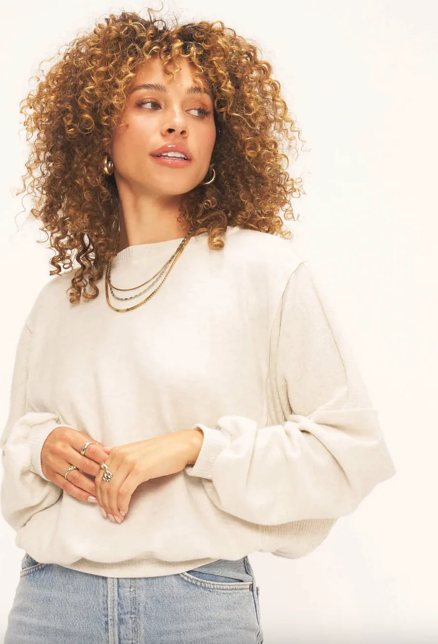 Mya Reversible Oatmeal Cozy Longsleeve