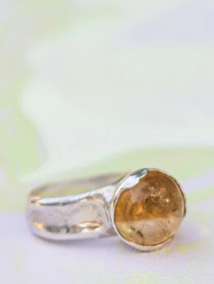 Euca Ring (Brass and Citrine)