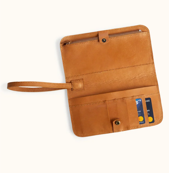 Alem Snap Wallet - Cognac