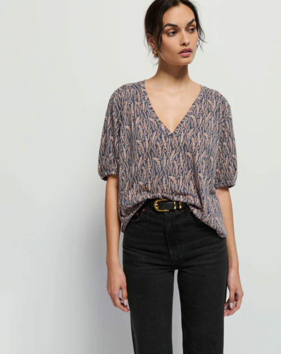 Edie Shirred Shoulder Top