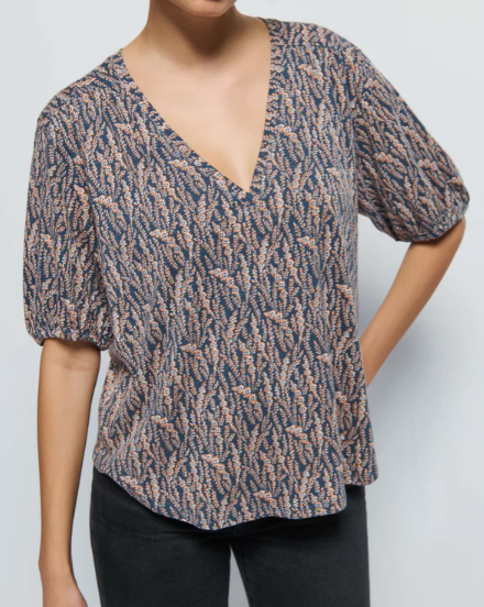 Edie Shirred Shoulder Top