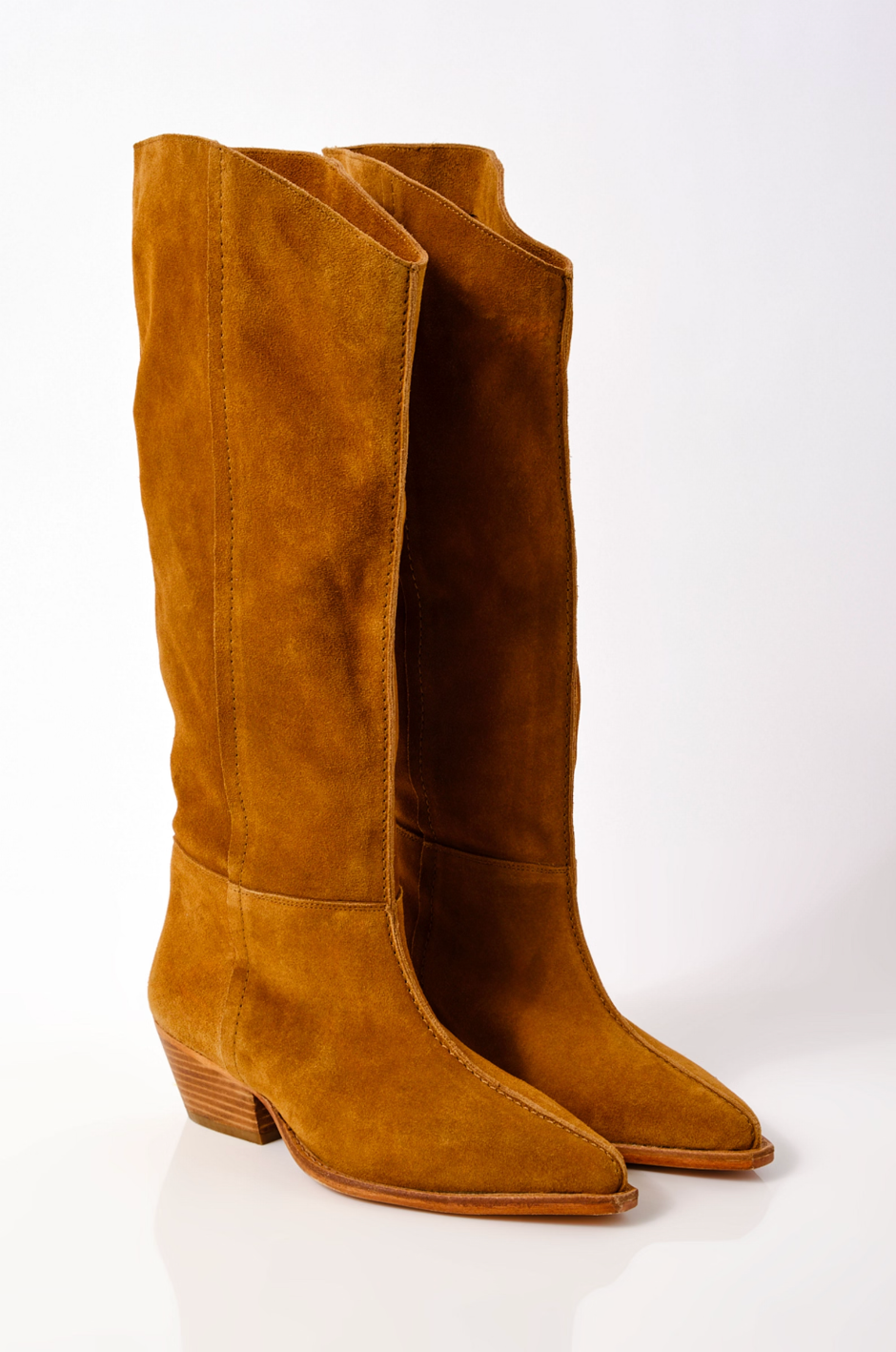 Sway Low Slouch Boots Burnt Caramel Suede