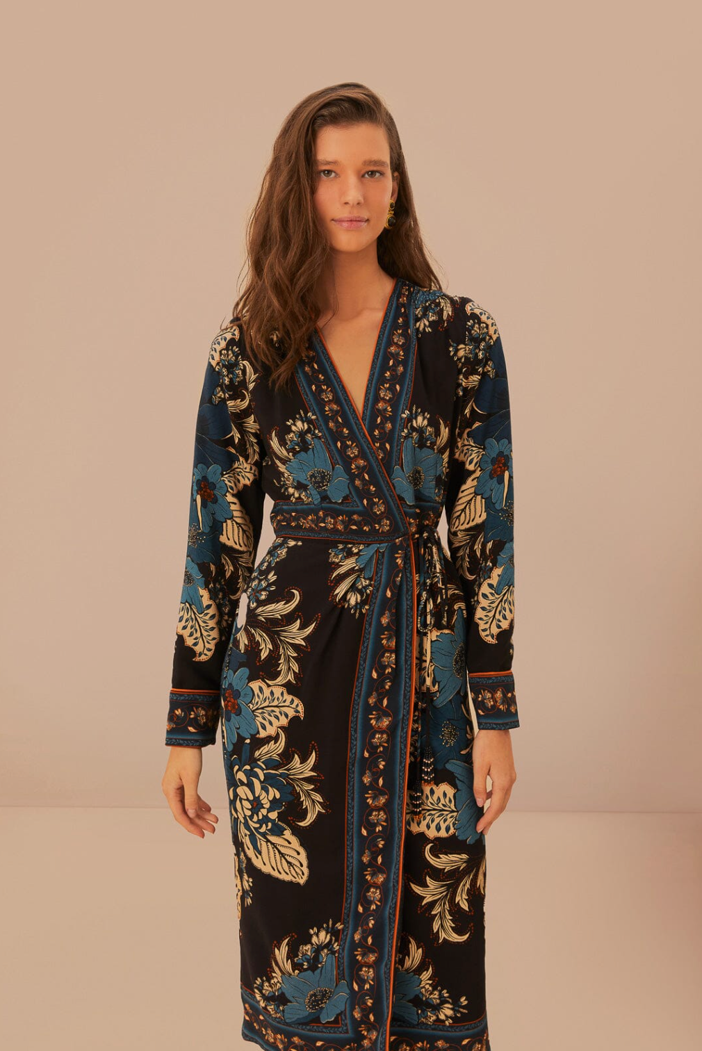 Black Blossom Tapestry Dress