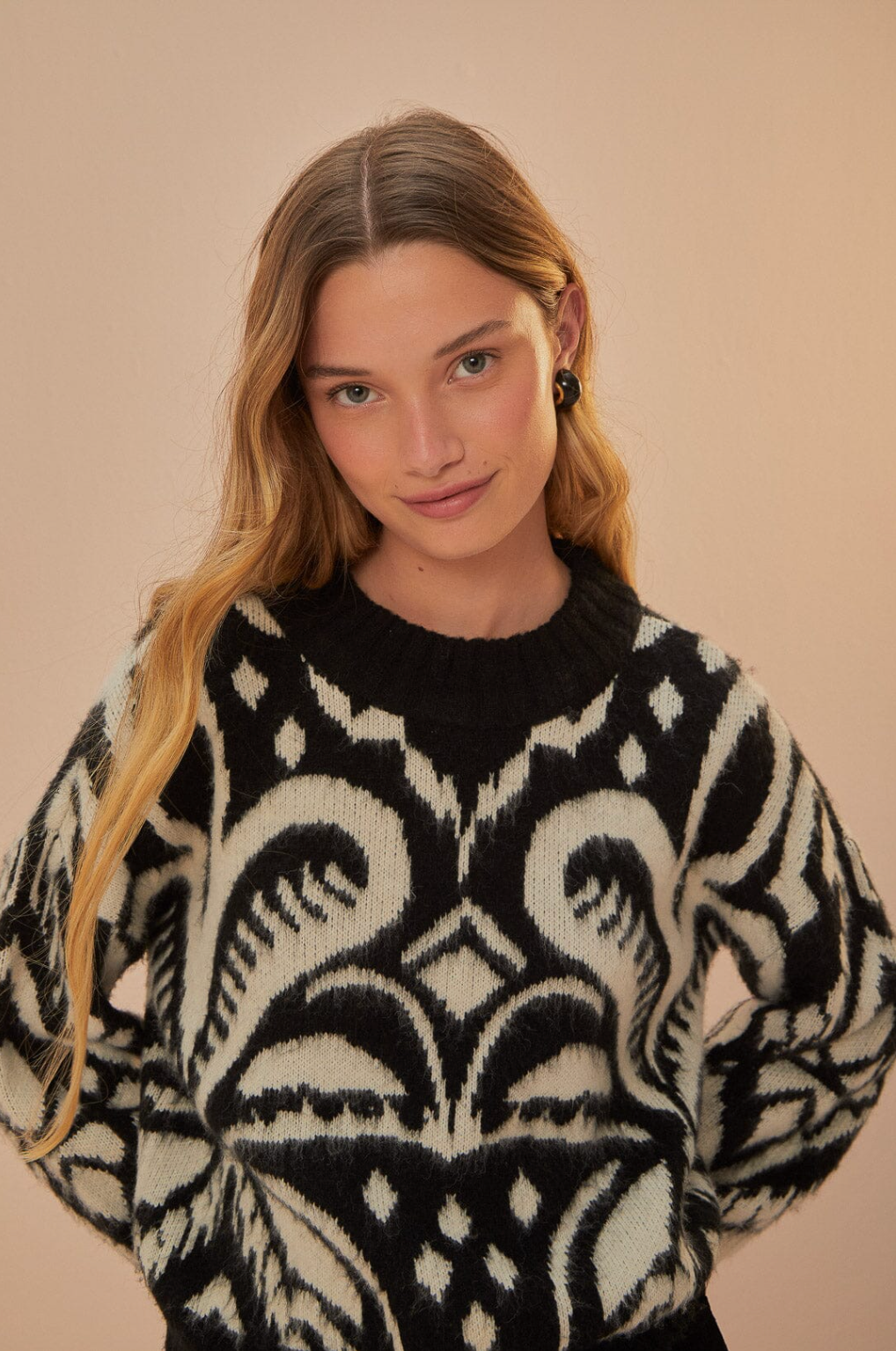 Pineapple Ikat Knit Sweater