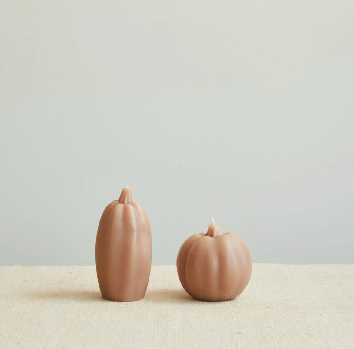 Unscented Squash Shaped Candle in Camel