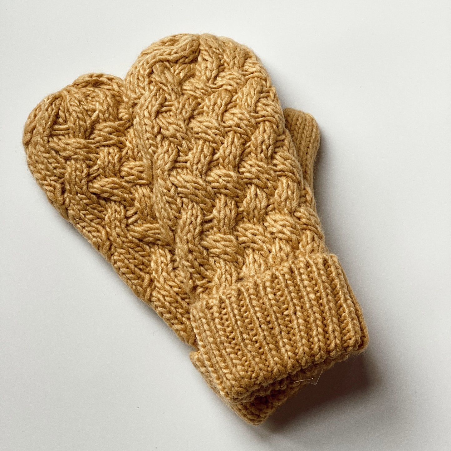 Mustard Knit Mittens