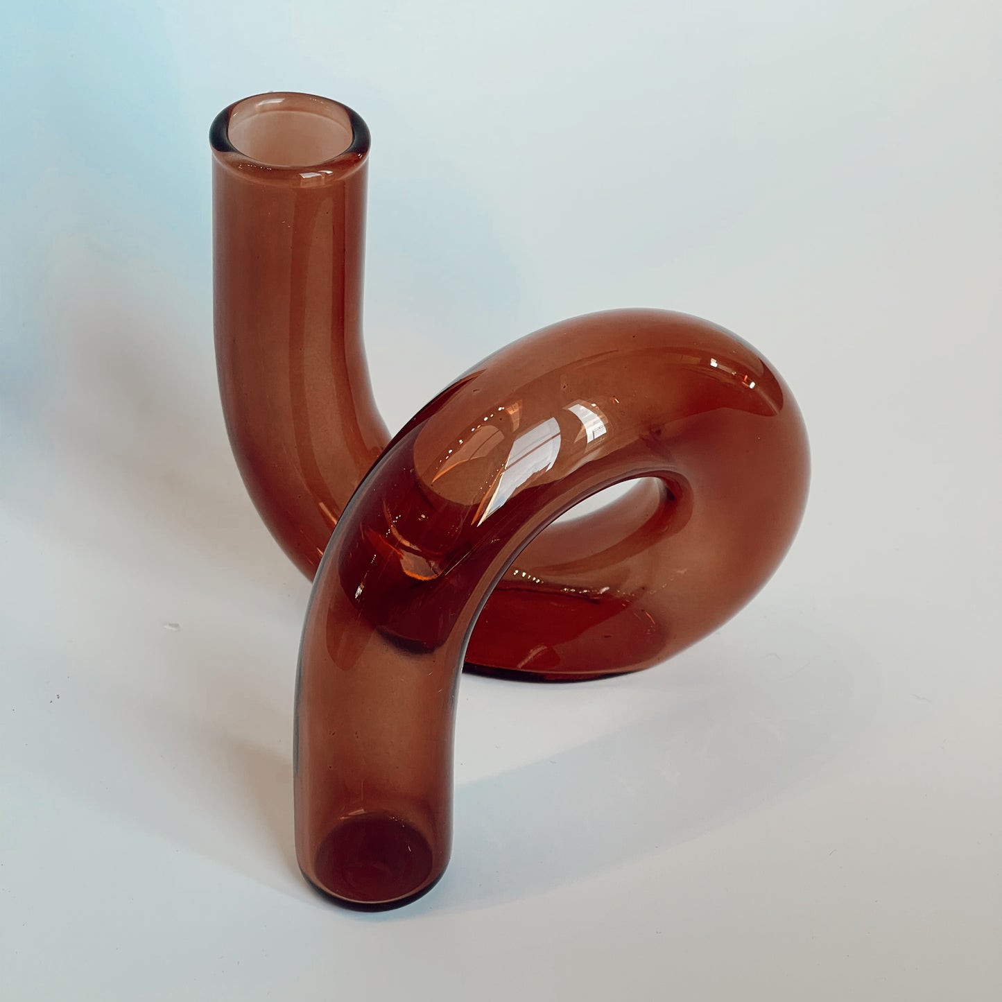 Curly Candlestick holder / Vase (Rust)