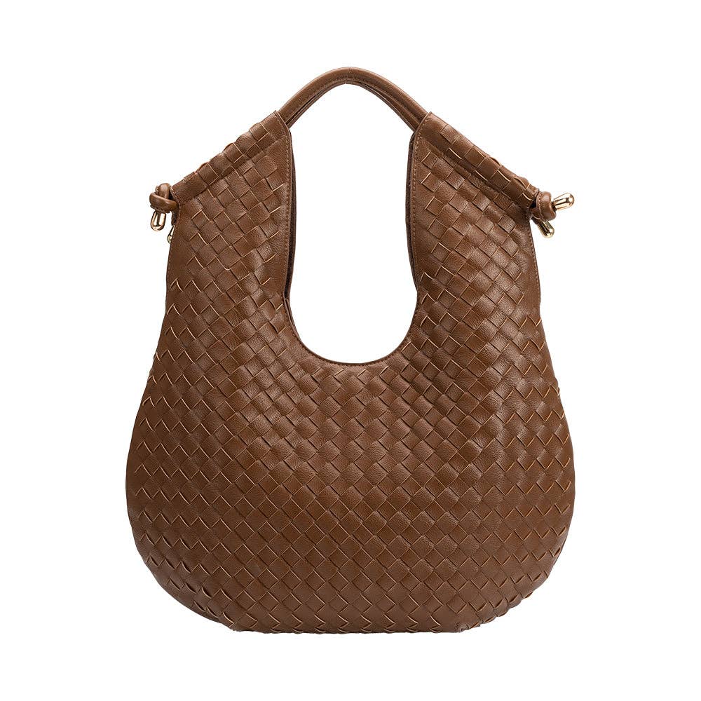 Tracy Woven Choc Recycled Vegan Shoulder Bag